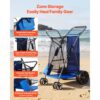 VEVOR Strandwagen mit Vollgummirädern (10 Zoll), Handwagen (75 kg Belastbar) für bis zu 4 Strandstühle – Bild 5