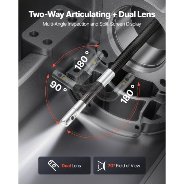 VEVOR Drehbare Endoskopkamera mit Licht, 8 mm Boreskopkamera für Auto Haus – Bild 2 VEVOR Drehbare Endoskopkamera mit Licht, 8 mm Boreskopkamera für Auto Haus – Bild 2