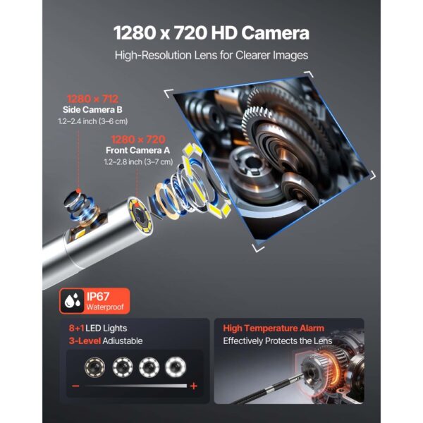 VEVOR Drehbare Endoskopkamera mit Licht, 8 mm Boreskopkamera für Auto Haus – Bild 4 VEVOR Drehbare Endoskopkamera mit Licht, 8 mm Boreskopkamera für Auto Haus – Bild 4