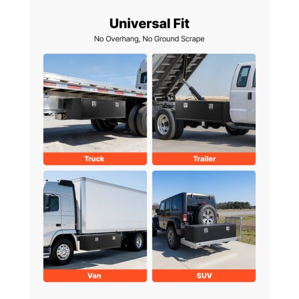 VEVOR Lkw Unterbaubox 1524 x 457 x 457 mm Unterflur Staukasten Kaltgewalzter Stahl Wasserdichter – Bild 5