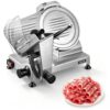 VEVOR Elektrische Aufschnittmaschine 250 mm Klinge, für Gefrorenes Fleisch Schinken