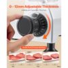 VEVOR Elektrische Aufschnittmaschine 250 mm Klinge, für Gefrorenes Fleisch Schinken – Bild 4