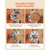 VEVOR 4 Zoll Drechselfutter Zentrierfutter (4 Backen) mit 1 Zoll x 8TPI Gewinde & Adapter – Bild 2