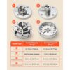 VEVOR 4 Zoll Drechselfutter Zentrierfutter (4 Backen) mit 1 Zoll x 8TPI Gewinde & Adapter – Bild 3