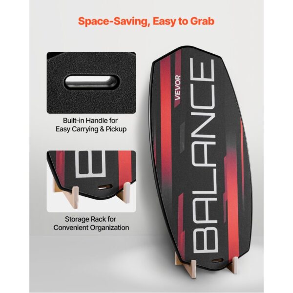 VEVOR Balance Board Set für Erwachsene (78 cm), Wackelbrett bis 200 kg Belastbar, Magnetstoppern & Ablage – Bild 5