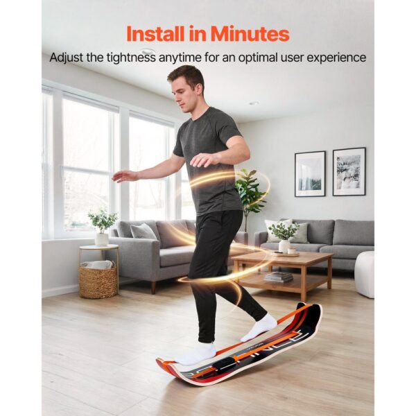 VEVOR Balance Board für Erwachsene (107 cm), Wackelbrett bis 200 kg Belastbar, Orange Schwarz – Bild 5