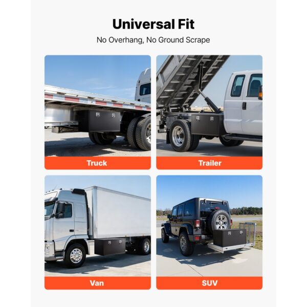 VEVOR Lkw Unterbaubox 1219 x 609 x 609 mm Unterflur Staukasten Kaltgewalzter Stahl Wasserdichter – Bild 5