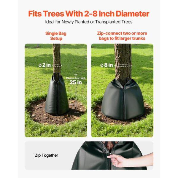 VEVOR Baumbewässerungssack 75,7L 4er-Pack, Wassersack für Bäume zur 3–4 Stunden Bewässerung, Bewässerungssack – Bild 4