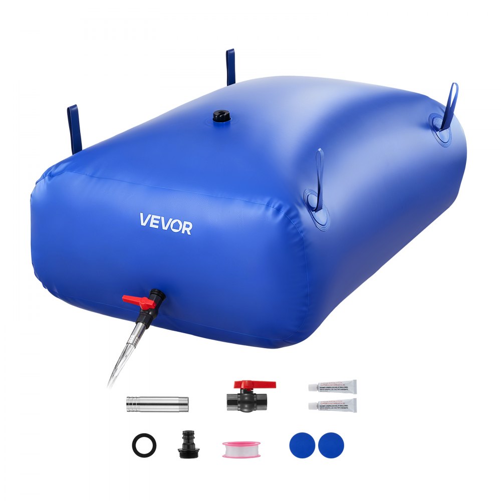 VEVOR Wasserspeicherblase, 330 L Wassersack mit Wasserhahn, Faltbarer & Tragbarer Wasserbeutel aus 1000D PVC