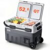 VEVOR Tragbarer Autokühlschrank, 12-Volt-Autokühlschrank, 50L tragbarer Dual-Zone-Gefrierschrank