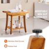 VEVOR Duschbank aus Teakholz, 56 x 36 x 47 cm, maximale Tragkraft 136 kg – Bild 4