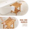 VEVOR Duschbank aus Teakholz, 56 x 36 x 47 cm, maximale Tragkraft 136 kg – Bild 5