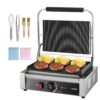 VEVOR kommerzieller Panini-Grill Kontaktgrill 2200 W für Sandwiches Steak Bacon Hamburger, Paninipresse