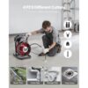 VEVOR Rohrreinigungsmaschine φ10,5 mm x 23 m, 4 Schneidmessern & Pneumatischem Fußschalter – Bild 5