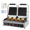 VEVOR kommerzieller Panini-Grill Kontaktgrill 3600 W für Sandwiches Steak Bacon Hamburger, Paninipresse