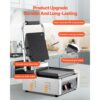 VEVOR Kommerzieller Kontaktgrill 1800 W Elektrogrill Sandwichmaker Panini Presse aus Edelstahl mit Griff – Bild 3