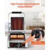 VEVOR Kommerzieller Kontaktgrill 1800 W Elektrogrill Sandwichmaker Panini Presse aus Edelstahl mit Griff – Bild 5