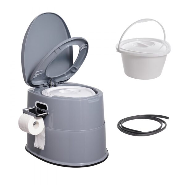 VEVOR 5 L Campingtoilette mit Toilettenpapier- und Handyhalter