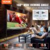 VEVOR Projektion Beamer Leinwand mit Ständer 254 cm HD 4K Outdoor Indoor Projektor Screen Schnelles Klappbare – Bild 2
