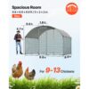 VEVOR Hühnerstall 3x2x2 m Begehbarer Hühnerauslauf mit Abdeckung – Bild 2