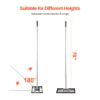 VEVOR Rasenrakel, Levelingrake mit 198 cm Griff, 431x254 mm Bodenplatte – Bild 4