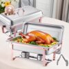 VEVOR Chafing Dish Set 2 Stk. Speisenwärmer Edelstahl mit 2 Pfannen (7,5 L) in voller Größe, Roségold VEVOR Chafing Dish Set 2 Stk. Speisenwärmer Edelstahl mit 2 Pfannen (7,5 L) in voller Größe, Roségold