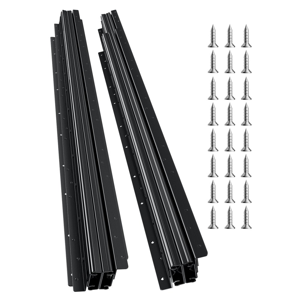 VEVOR Schubladenschienen Bodenhalterung, 1000 mm, 117 kg Tragkraft, Unterschienen für Treppenschrankgleiter