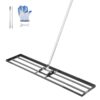 VEVOR Rasennivellierrechen, Levelingrake mit 213 cm Griff, 1219x254 mm Bodenplatte