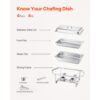 VEVOR Chafing Dish Buffet-Set 4 Stk. Edelstahl-Speisenwärmer mit 4 Pfannen in voller Größe (7,5 L) – Bild 5 VEVOR Chafing Dish Buffet-Set 4 Stk. Edelstahl-Speisenwärmer mit 4 Pfannen in voller Größe (7,5 L) – Bild 5