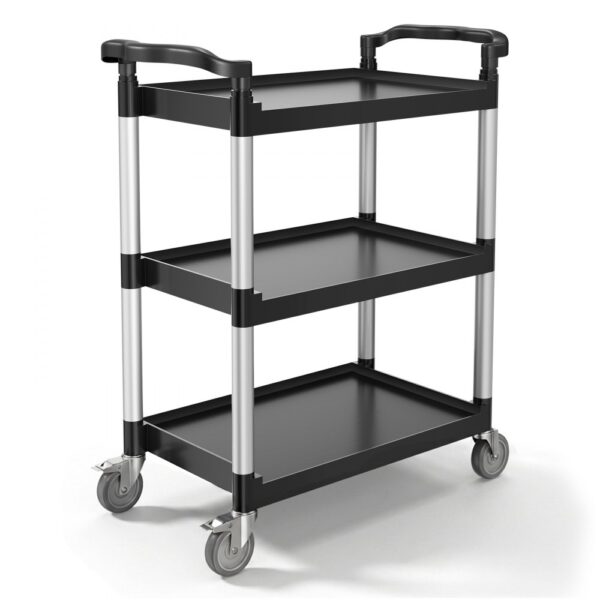 VEVOR Universalwagen, 136 kg, 3-stufiger Universalwagen aus Kunststoff mit 360° Schwenkrädern (2 mit Bremse) VEVOR Universalwagen, 136 kg, 3-stufiger Universalwagen aus Kunststoff mit 360° Schwenkrädern (2 mit Bremse)