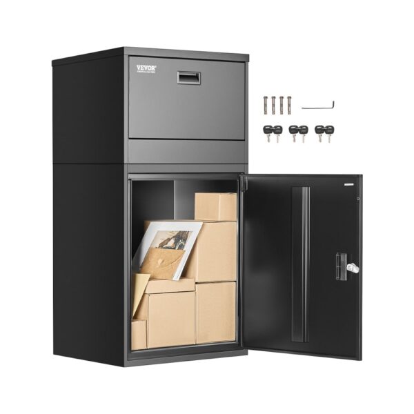 VEVOR Paketbriefkasten 500x398x980mm, Paketkasten mit Schloss, Packstation für Zuhause und das Büro VEVOR Paketbriefkasten 500x398x980mm, Paketkasten mit Schloss, Packstation für Zuhause und das Büro