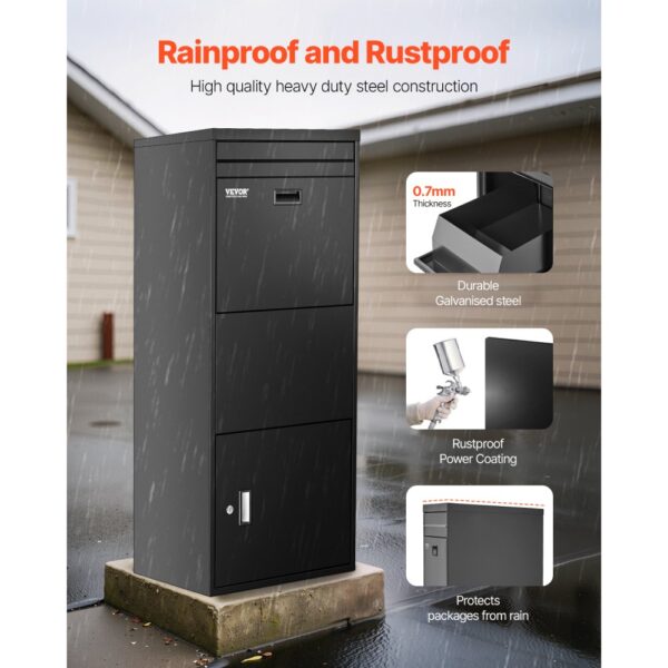 VEVOR Paketbriefkasten 1198x500x360 mm, Paketkasten mit Schloss, Packstation für Zuhause und das Büro – Bild 3 VEVOR Paketbriefkasten 1198x500x360 mm, Paketkasten mit Schloss, Packstation für Zuhause und das Büro – Bild 3