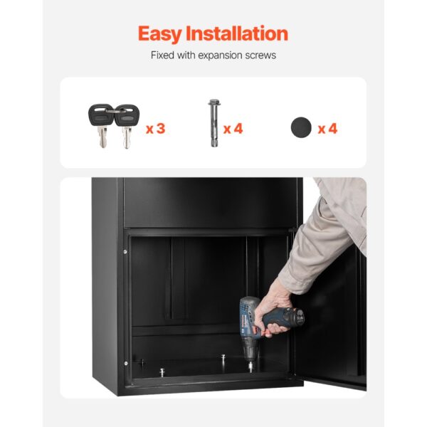 VEVOR Paketbriefkasten 1198x500x360 mm, Paketkasten mit Schloss, Packstation für Zuhause und das Büro – Bild 5 VEVOR Paketbriefkasten 1198x500x360 mm, Paketkasten mit Schloss, Packstation für Zuhause und das Büro – Bild 5