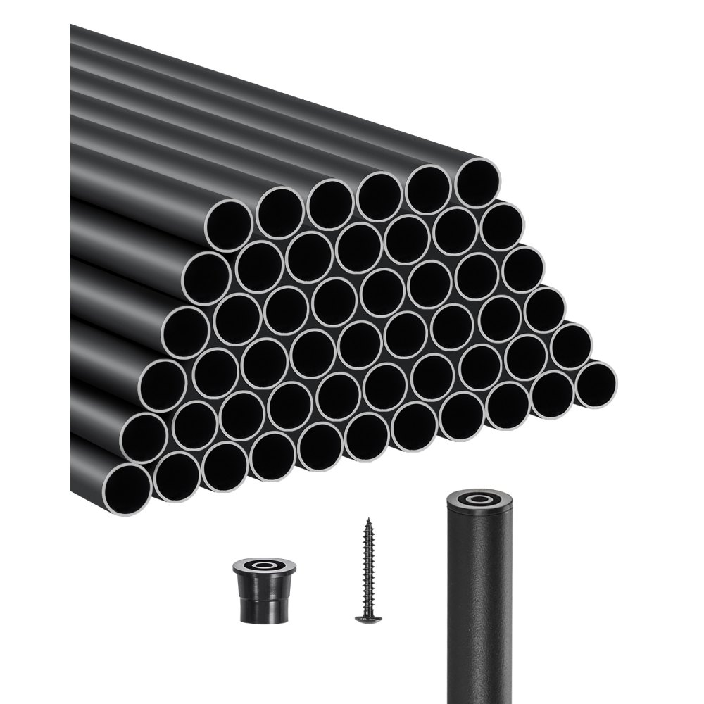 VEVOR Geländerstab, 51er-Set, φ19x914 mm Aluminium-Treppenbaluster, runder Stab