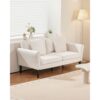 VEVOR Loveseat-Sofa Couch mit zwei Sitzen (176 cm), Büro oder Wohnung, Cremeweiß – Bild 5
