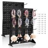 VEVOR Stecktafel Displayständer, 440x330 mm, Präsentationsständer mit 30 Haken
