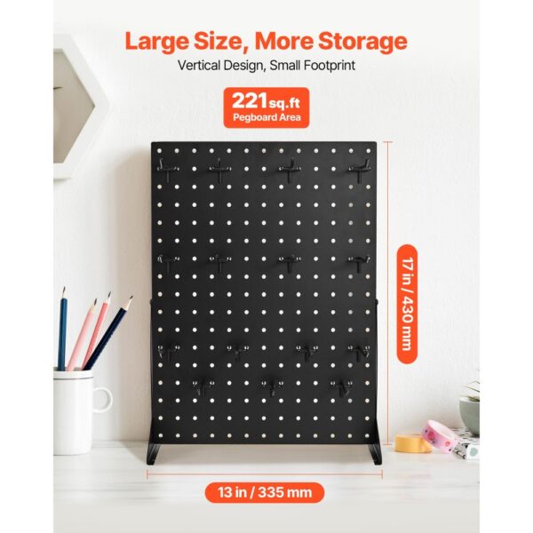 VEVOR Stecktafel Displayständer, 440x330 mm, Präsentationsständer mit 30 Haken – Bild 2