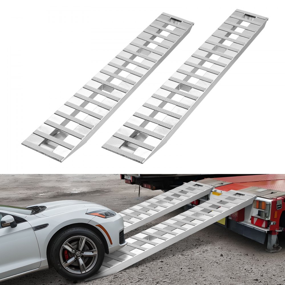 VEVOR Laderampen 2 Stk. 2745 x 380 mm, Robustes Aluminium, Gesamttragfähigkeit 4535,9 kg