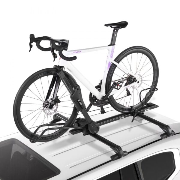 VEVOR Dachfahrradträger 15 kg Tragkraft, aufrechter Autodachträger für SUV Auto, Schwarz