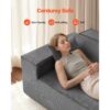 VEVOR Loveseat-Sofa Couch mit zwei Sitzen (160 cm breit), kein Zusammenbau erforderlich, grau – Bild 2