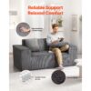 VEVOR Loveseat-Sofa Couch mit zwei Sitzen (160 cm breit), kein Zusammenbau erforderlich, grau – Bild 4