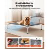 VEVOR erhöhtes Hundebett für große Hunde, kühlendes Haustierbett XL (1250 x 830 mm) Grau – Bild 2