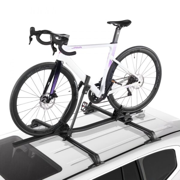 VEVOR Dachfahrradträger 15 kg Tragkraft, aufrechter Autodachträger für SUV Auto, Schwarz