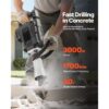 VEVOR Abbruchhammer 3000 W elektrischer Betonhammer, für Beton Wände Ziegel Fliesen Fundamente Schwarz – Bild 2