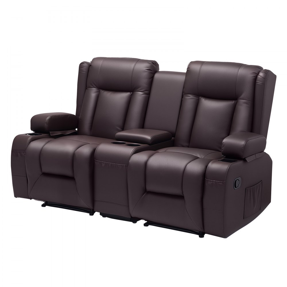 VEVOR Loveseat Relaxsofa verstellbare Liegecouch mit Mittelkonsole, Liegesessel für Wohnzimmer/Wohnmobil