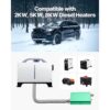 VEVOR Dieselheizungsschalldämpfer Abgasschalldämpfer Set mit 2 Klemmen & Schrauben, Aluminiumlegierung – Bild 3