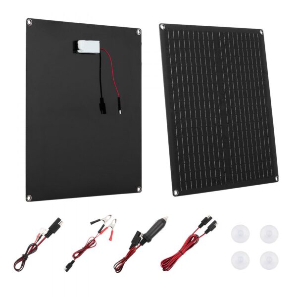 VEVOR 30 W 12 V Solarpanel-Batterieladegerät, tragbar für RV, Auto, Motorrad VEVOR 30 W 12 V Solarpanel-Batterieladegerät, tragbar für RV, Auto, Motorrad
