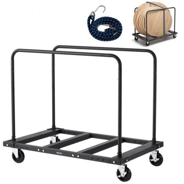 VEVOR Plattenwagen, 816 kg, Transportwagen mit 12,5 mm Lenkrollen, Transporthilfe für Fabrik