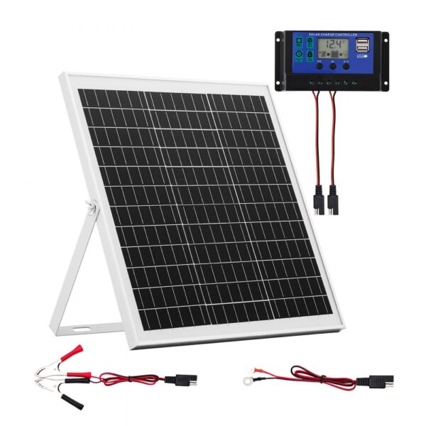 VEVOR 12V Monokristallines Solarpanel-Kit 20W, IP67 wasserdicht für Auto, Boot