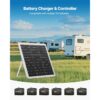 VEVOR 12V Monokristallines Solarpanel-Kit 20W, IP67 wasserdicht für Auto, Boot – Bild 4